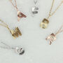 Art Deco Initial Necklace In Silver, Gold Or Rose Gold Colour, thumbnail 2 of 12
