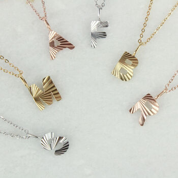 Art Deco Initial Necklace In Silver, Gold Or Rose Gold Colour, 2 of 12