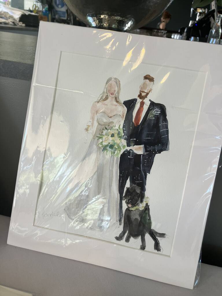 Personalised Bride And Groom Portrait In Watercolour, 1 of 7