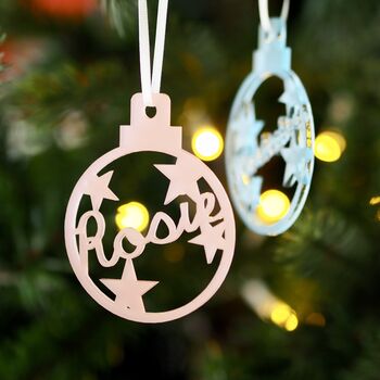 Personalised Star Christmas Bauble Decoration, 11 of 12