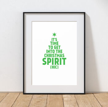 Personalised Get Into The Christmas Spirit Print, 4 of 10