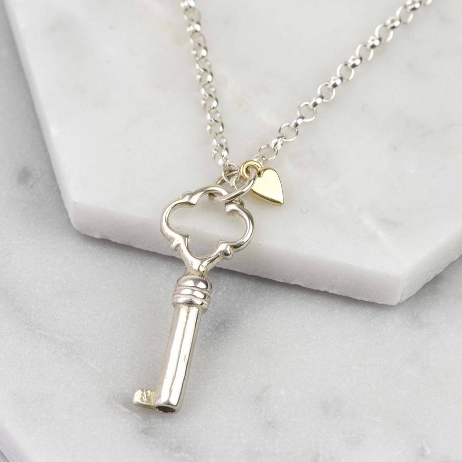 sterling silver and solid gold key pendant by alison moore designs ...