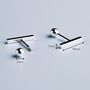 Sterling Silver Screw Back Bar Stud Earrings, thumbnail 3 of 4