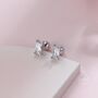 Sterling Silver Tiny Baguette Cz Screwback Earrings, thumbnail 2 of 9