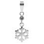 Sterling Silver Snowflake Drop Pendant With Cubic Zirconia, thumbnail 1 of 5