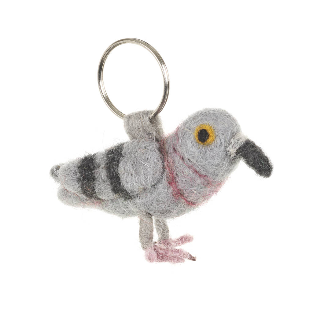 Pigeon Keyring Fair Trade Handmade By Felt so good