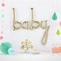 Baby Gold Script Phrase Foil Balloon, thumbnail 1 of 2