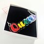 Queer Necklace In Acrylic, Lgtbi Necklace, Rainbow Gift, thumbnail 7 of 7