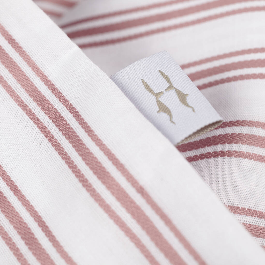 Ticking Stripe Rose Pink Fitted Sheet By Harriet Hare ...