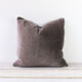 Soft Grey Velvet Cushion, thumbnail 2 of 3