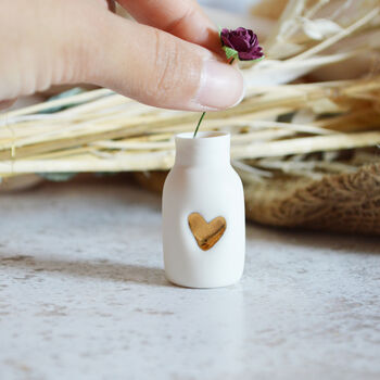 Paper Rose And Embossed Heart Mini Bottle, 9 of 12