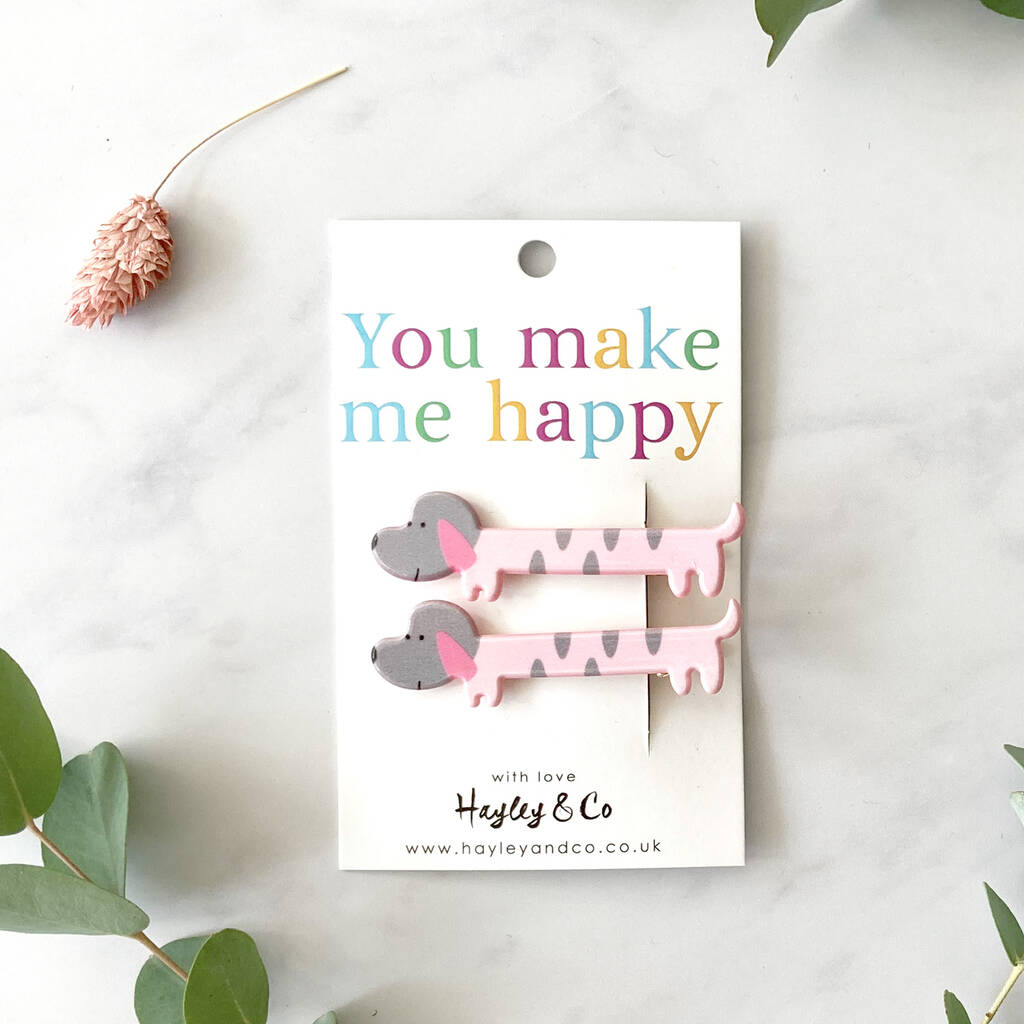Sausage Dog Hair Clips By Hayley & Co