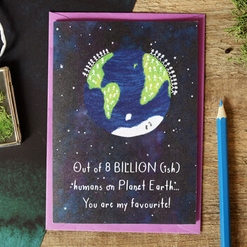 Earth Population 'My Favourite' Astronomy Card, 2 of 2