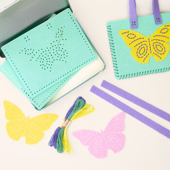 Stitch Your Own Butterfly Felt Bag, 3 of 6