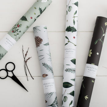 Luxury Botanical Christmas Wrapping Paper, Greenery, 4 of 4