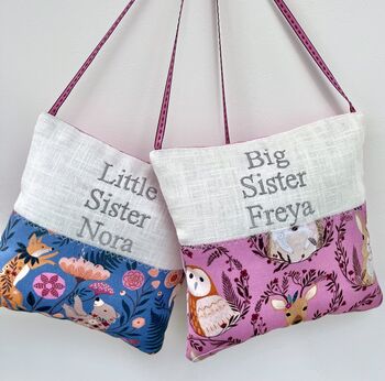 Big Sister, Little Sister Woodland Animals Wall Hanging, 4 of 5