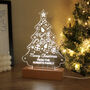 Personalised Christmas Tree Wooden Based LED Christmas Light, thumbnail 10 of 12