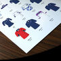 Classic Rugby Kits Team Print, thumbnail 2 of 7