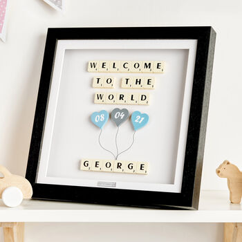 Welcome To The World Baby Boy Personalised Gift Frame, 6 of 8