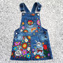 Kids Personalised Hand Painted Denim Dress, thumbnail 4 of 12