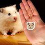 Personalised Hamster Face Portrait Keyring, thumbnail 6 of 7