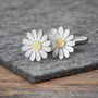 Daisy Cufflinks In Solid Silver And 18ct Gold, thumbnail 2 of 7