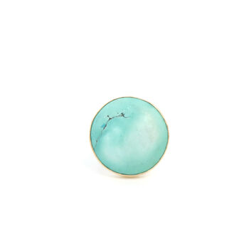 Turquoise Gemstone Ring Set In 9ct Gold And Silver, 4 of 6