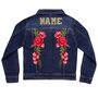 Personalised Kids Denim Jacket With Embroidered Roses, thumbnail 6 of 7