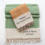 Personalised Soft Cotton Throw, Wedding Gift, thumbnail 3 of 12