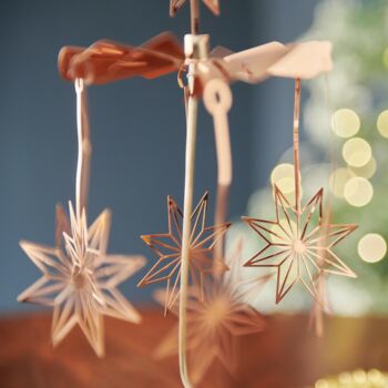 Copper Star Rotary Candle Holder, 3 of 5