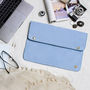 Personalised Blue Leather Oslo Macbook Sleeve/Case, thumbnail 1 of 5