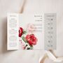 Red Floral Gatefold Wedding Invitations, thumbnail 1 of 5