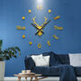 Christmas Deer Antlers 3D Wall Clock, Four Colours, thumbnail 2 of 6