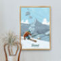 Zermatt Ski Resort Switzerland Travel Poster Art Print, thumbnail 5 of 8