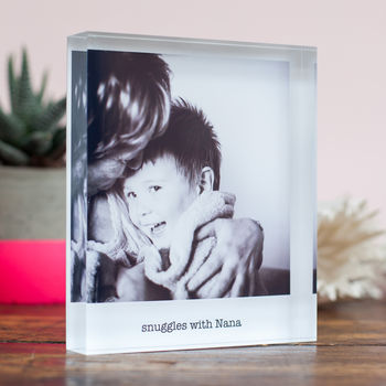 Personalised Photo Acrylic Block For Grandparents, 10 of 12