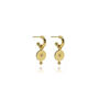 Gold Vermeil Etoile Hoop Earrings, thumbnail 2 of 4