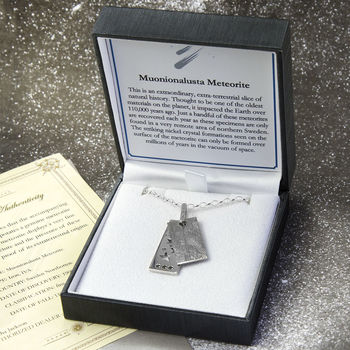 Sterling Silver Meteorite And Stars Necklace, 5 of 5