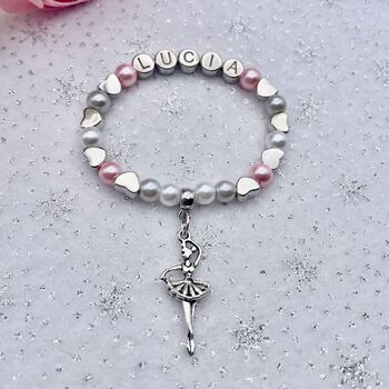 Personalised Ballerina Bracelet. Ballet Gift, 8 of 11