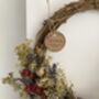 Handcrafted Artisan Woodland Dried Flower Wreath, thumbnail 2 of 6