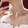 Angel Wing Pendant Necklace With Satellite Chain, thumbnail 6 of 10
