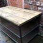 Industrial Reclaimed Two Shelf Coffee Table Tv Unit 073, thumbnail 3 of 6