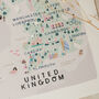 United Kingdom Inky Illustrated Map, thumbnail 4 of 5