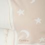 Reversible Beige Star And Moon Cotton Blanket, thumbnail 2 of 2