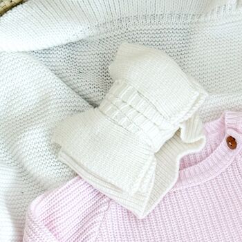 My First Valentines Embroidered Personalised New Baby Romper Three Colours Available, 7 of 11