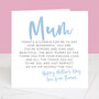 Mother's Day Card Personalised For Mum, thumbnail 2 of 3