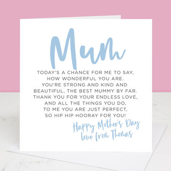 Mother's Day Card Personalised For Mum, 2 of 3