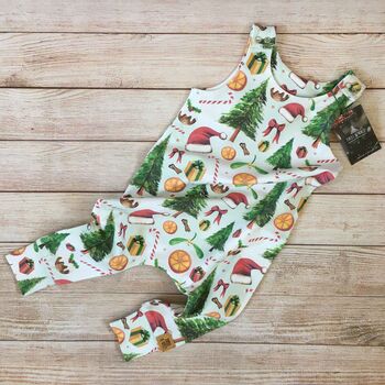 Christmas Baby Romper Suit, Handmade, 12 To 18m, 5 of 5