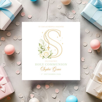 Personalised First Holy Communion Card, 2 of 3