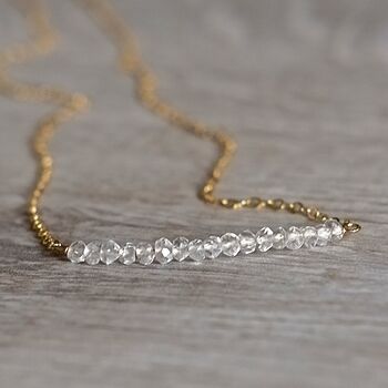 April Birthstone Real Crystal Necklace, 4 of 7
