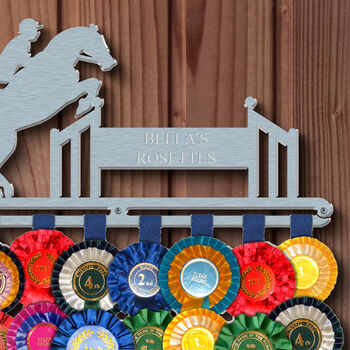Personalised Showjumping Horse Rosette Hanger, 2 of 5